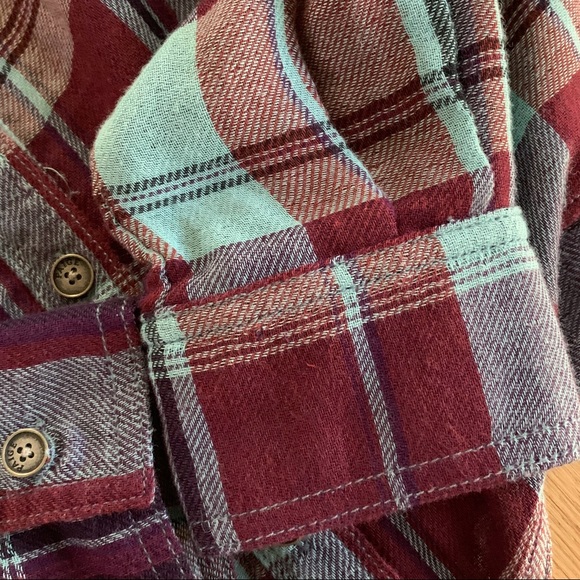 Paige Plaid Flannel Button Down Size Small - Picture 7 of 8